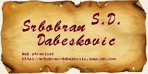 Srbobran Dabesković vizit kartica